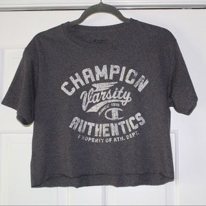 Champion Raw-Hem Cropped Tee